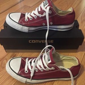 Maroon low top Converse